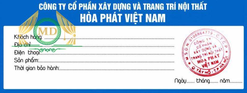 phiếu bảo hành